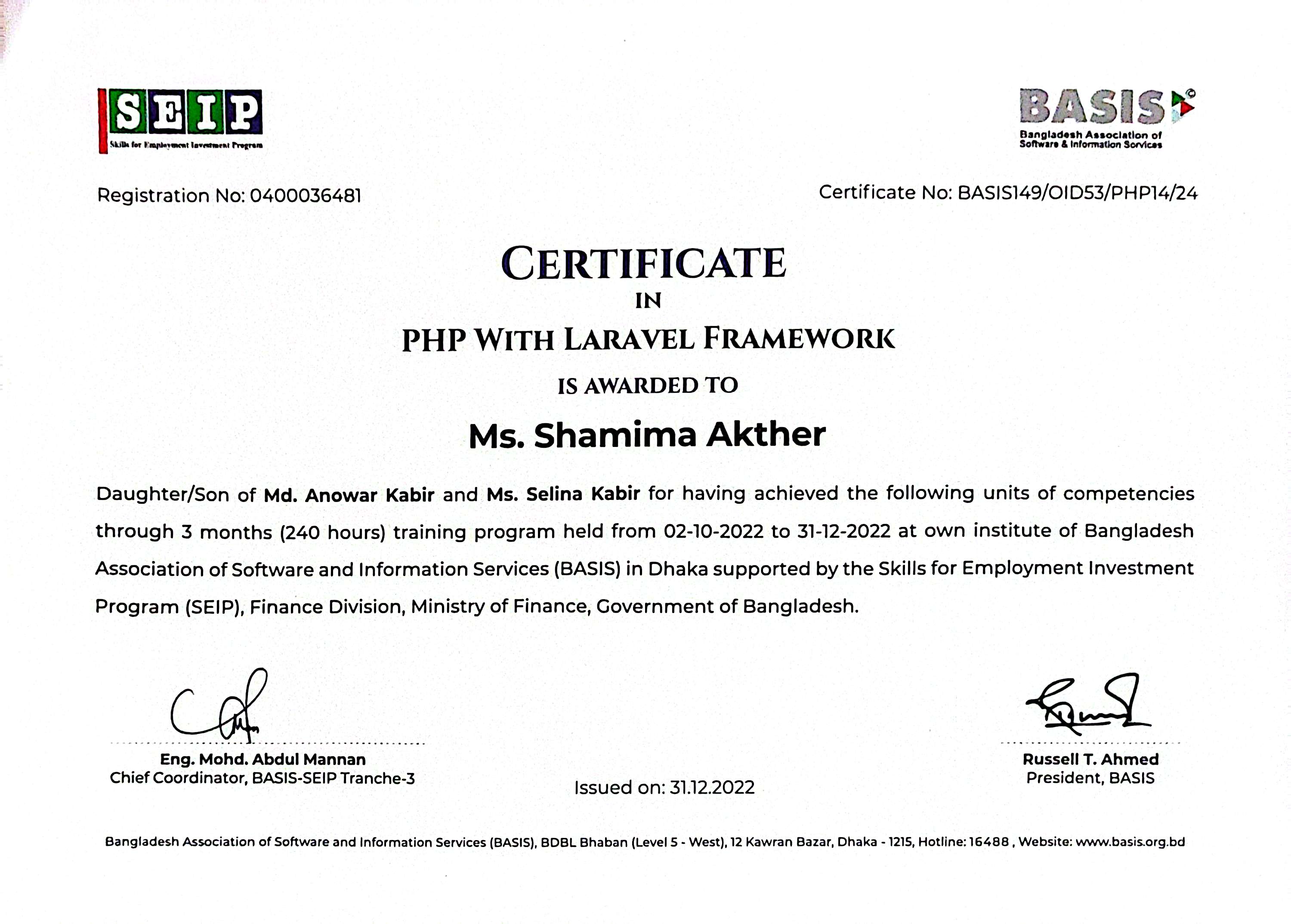 PHP With Laravel Framework